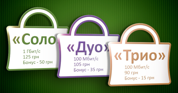 Новые тарифные пакеты Интернет+ТВ