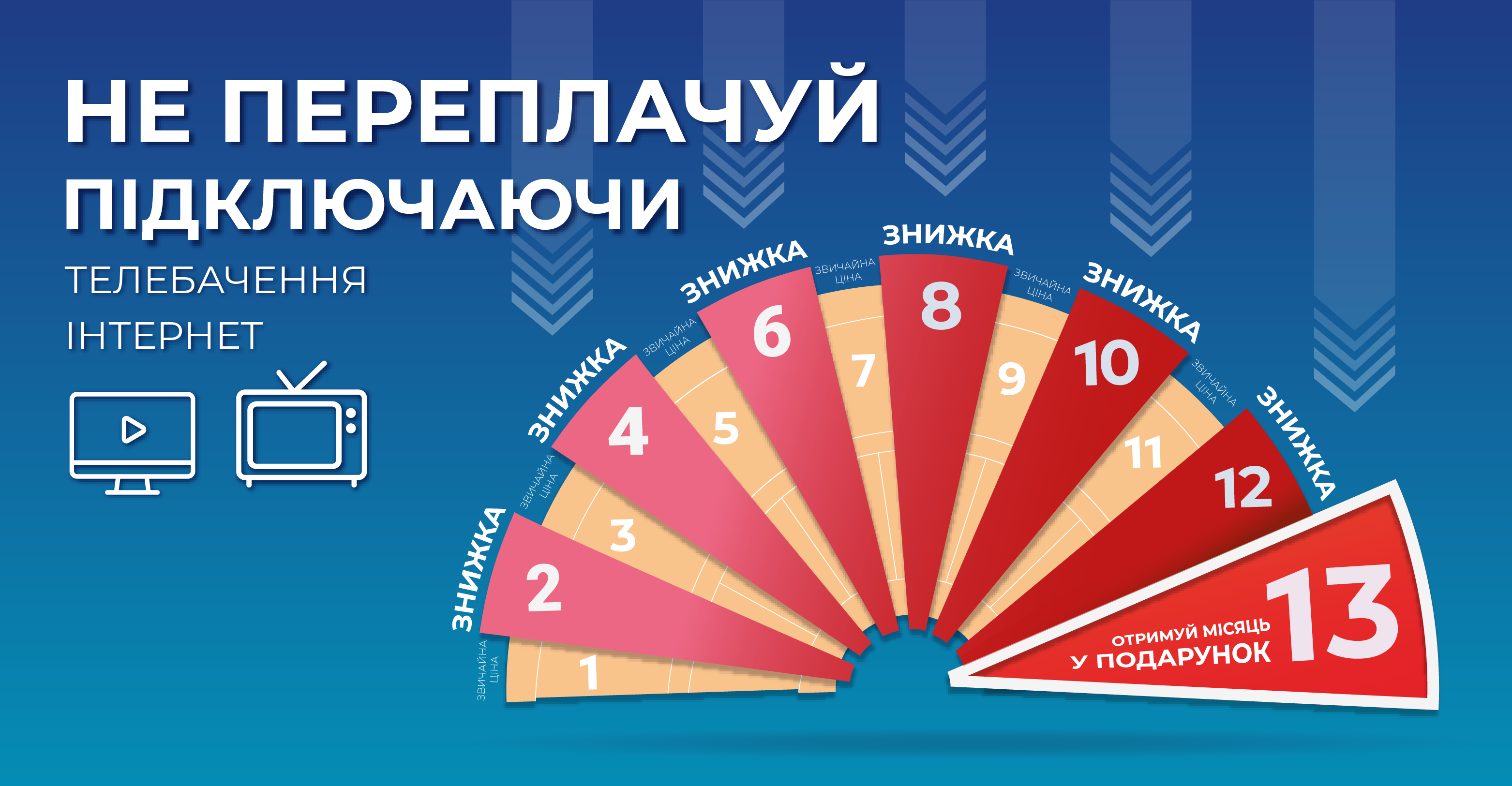 Більше швидкості та контенту за менші гроші! Вигідні умови на тарифи «Gold+» та «Алмаз+»!